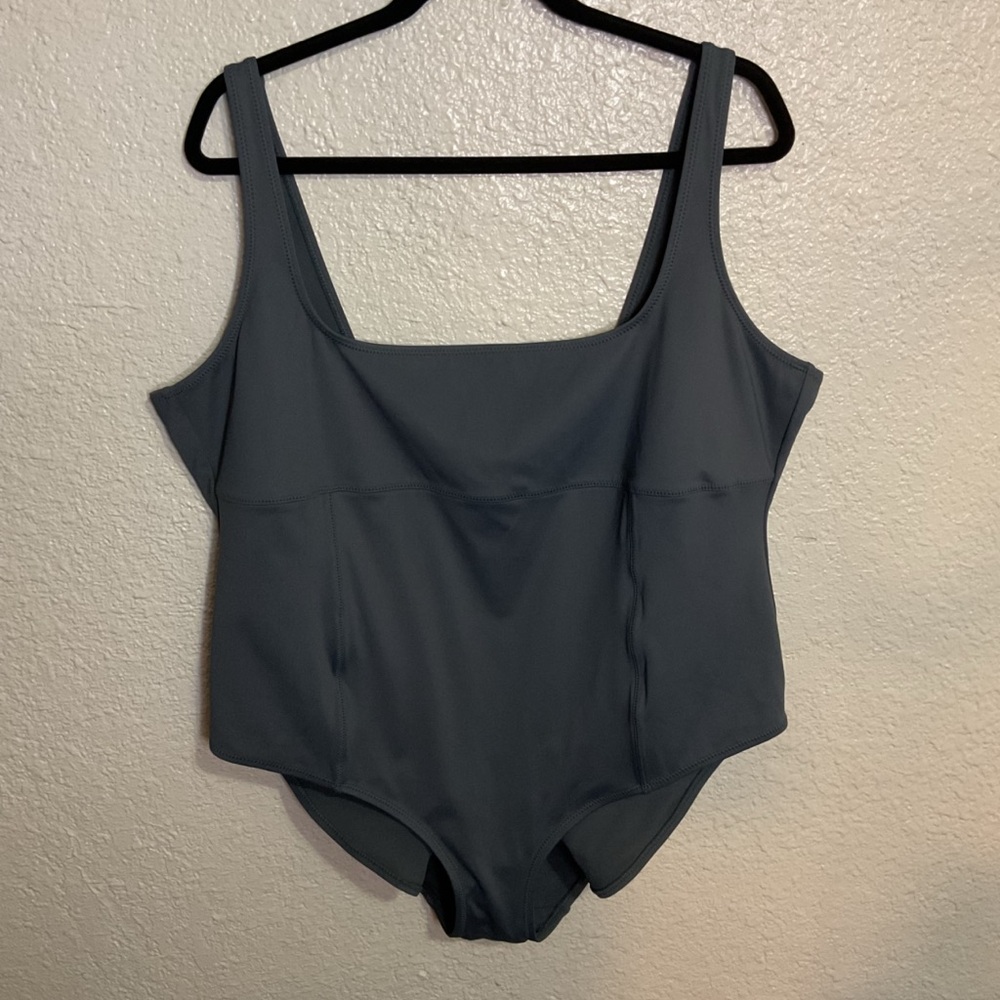 SKIMS Charcoal One-Piece Swimsuit